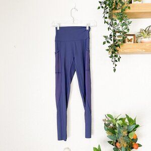 🦋 AMERICAN EAGLE AERIE Chill Play Move Compression Leggings Purple Small